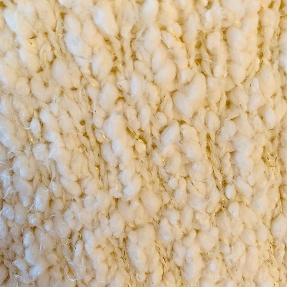Anthropologie Ruby Moon White and Gold Sweater XL - Picture 3 of 4